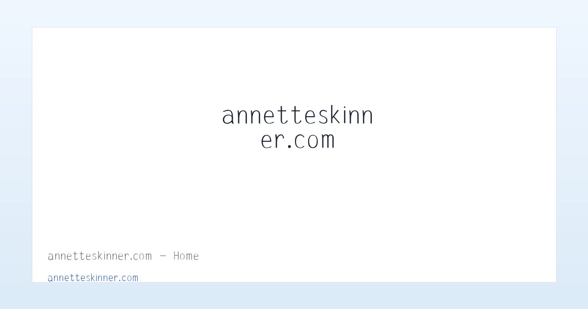 annetteskinner.com - Home 主图